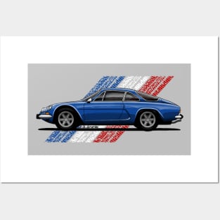 My drawing of the classic sports car Posters and Art